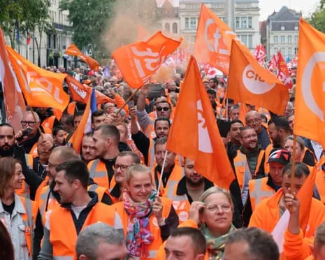 Countrywide Protest Demonstrations Draws Massive Crowds Taking to the Streets In France